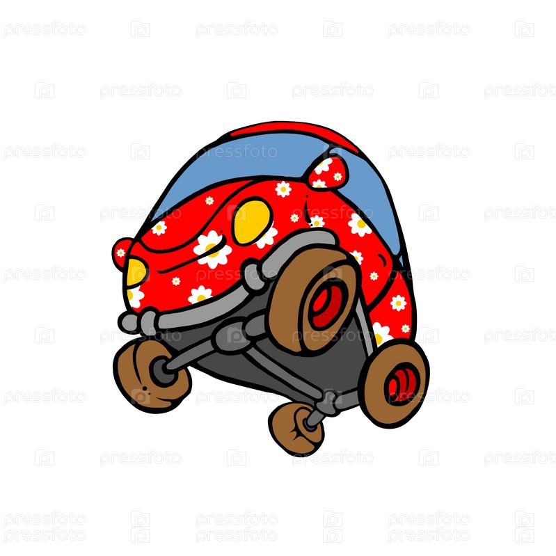 Смешные нарисованные машины